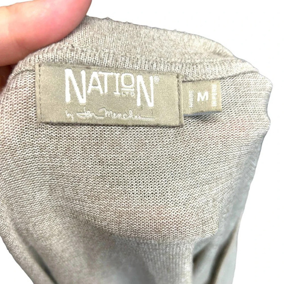 Nation LTD Beige Tan Pullover Sweatshirt Top Size Medium - Picture 6 of 8